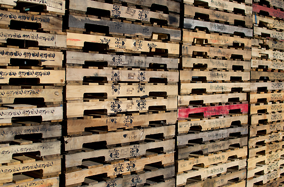 Photo of the Cultured Pallets series by artist Soheila Esfahani