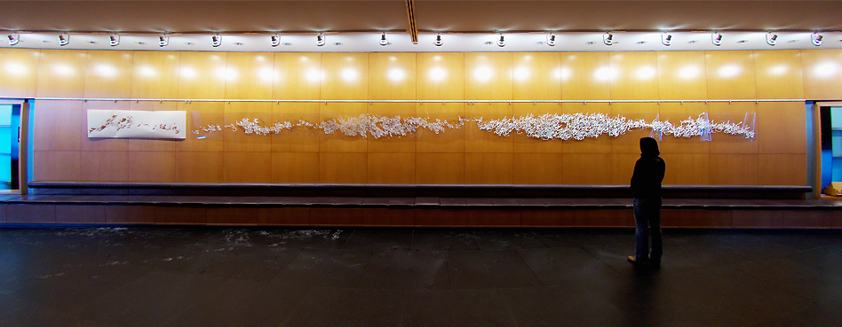 Installation at Kitchener City Hall by artist Soheila Esfahani