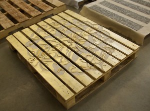 Photo of the Cultured Pallets series by artist Soheila Esfahani