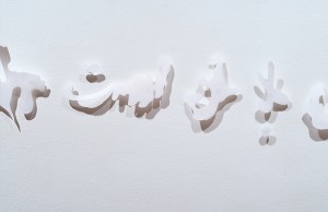 Installation at Red Head Gallery by artist Soheila Esfahani