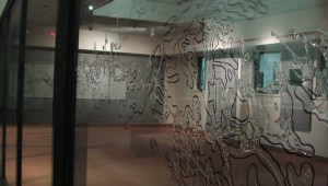 Installation at Robert Langon Art Gallery, Wilfrid Laurier University, Waterloo by artist Soheila Esfahani