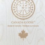 Soheila Esfahani-Tags in My Corduroys-Canada Goose-laser etching on wood-2023